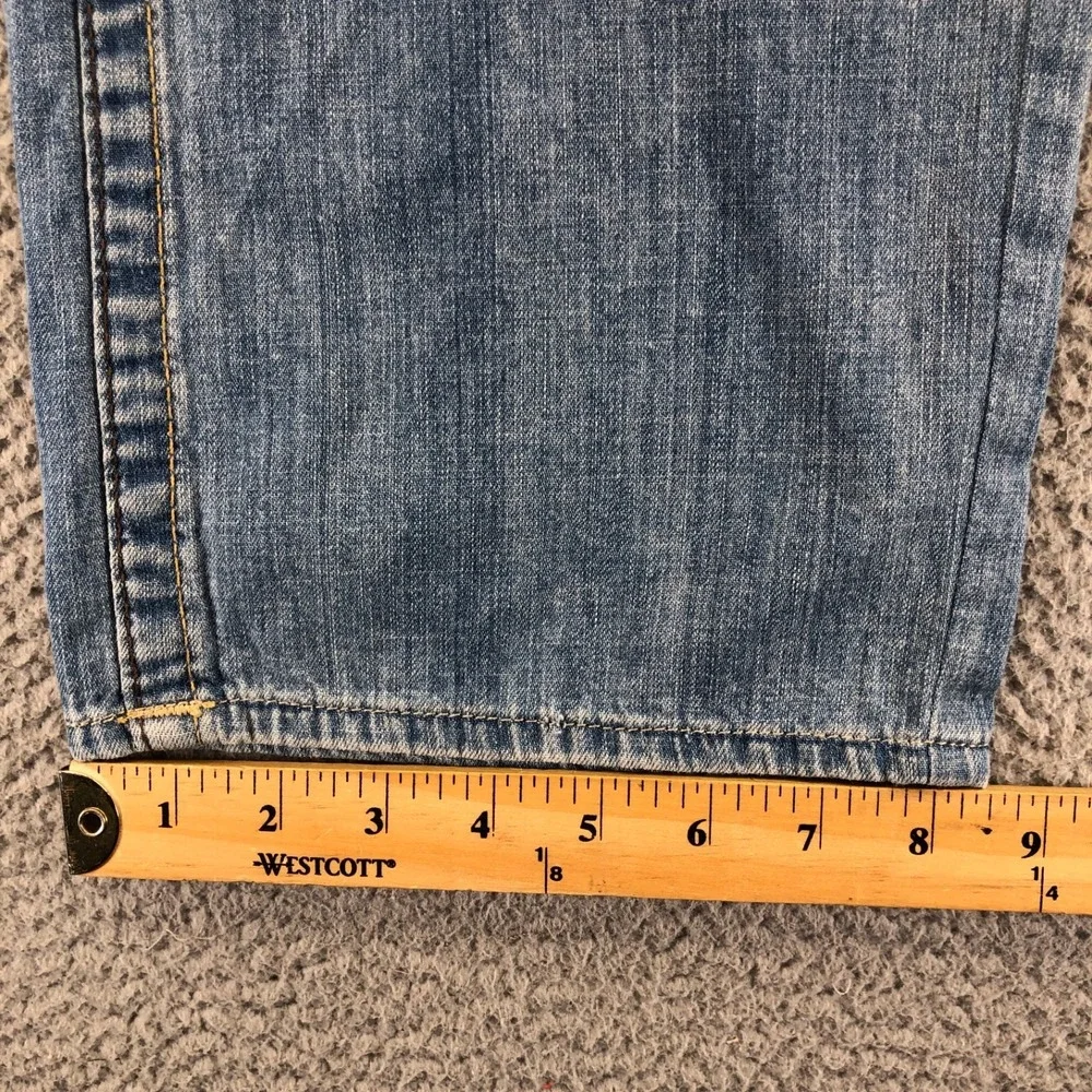 True Religion Jeans Mens 40x33 Blue Bobby Faded Light Wash Y2K Denim USA Made